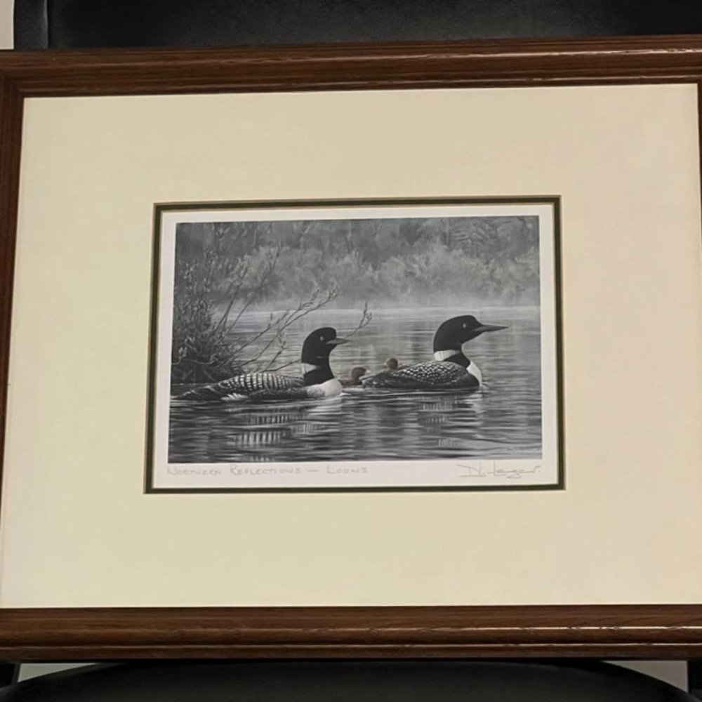 Northern Reflections -Loons by Don Li-Leger, signed
